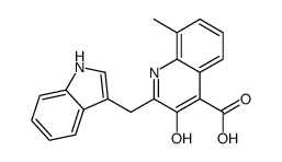 3-hydroxy-2-(1H-indol-3-ylmethyl)-8-methylquinoline-4-carboxylic acid Structure