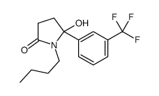 1-butyl-5-hydroxy-5-[3-(trifluoromethyl)phenyl]pyrrolidin-2-one结构式