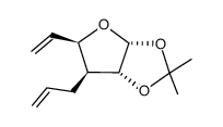 (3aR,5R,6S,6aR)-6-allyl-2,2-dimethyl-5-vinyltetrahydrofuro[2,3-d][1,3]dioxole结构式
