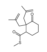 2,2-bis(2-methylprop-2-en-1-yl)-3-<(methylthio)carbonyl>cyclohexan-1-one Structure