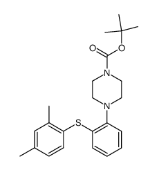 4-[2-(2,4-dimethylphenylsulfanyl)phenyl]piperazine-1-carboxylic acid tert-butyl ester结构式