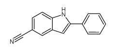 2-苯基-1H-吲哚-5-甲腈结构式