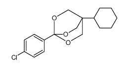 4-(4-chlorophenyl)-1-cyclohexyl-3,5,8-trioxabicyclo[2.2.2]octane结构式