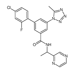 4′-chloro-2′-fluoro-5-(5-methyltetrazol-1-yl)biphenyl-3-carboxylic acid (1-pyrazin-2-yl-ethyl)amide Structure