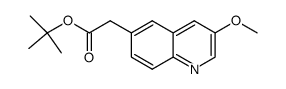 tert-butyl 2-(3-methoxyquinolin-6-yl)acetate结构式