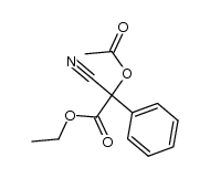 α-Acetoxy-α-phenyl-cyanessigsaeureethylester结构式