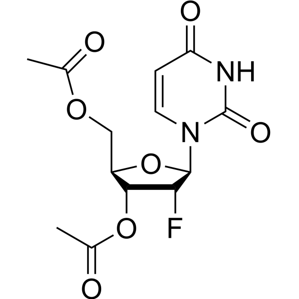 3',5'-DI-O-ACETYL-2'-DEOXY-2'-FLUOROURIDINE Structure