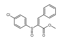 (E)-methyl 2-(p-chlorophenylsulphinyl)-3-phenylprop-2-enoate结构式