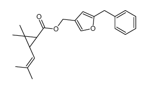 (5-benzylfuran-3-yl)methyl (1R,3S)-2,2-dimethyl-3-(2-methylprop-1-enyl)cyclopropane-1-carboxylate结构式