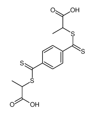 2-[4-(1-carboxyethylsulfanylcarbothioyl)benzenecarbothioyl]sulfanylpropanoic acid Structure