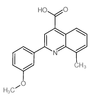 2-(3-甲氧基苯基)-8-甲基喹啉-4-羧酸结构式
