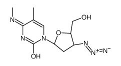 1-[(2R,4S,5S)-4-azido-5-(hydroxymethyl)oxolan-2-yl]-5-methyl-4-(methylamino)pyrimidin-2-one结构式