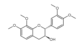 (2R,3S)-2,3-trans-3-hydroxy-3',4',7,8-tetramethoxyflavan结构式