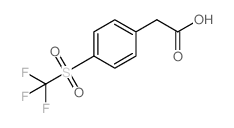 4-(三氟甲基磺酰基)苯乙酸结构式