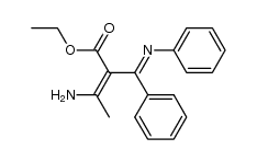 3-amino-2-(α-phenylimino-benzyl)-crotonic acid ethyl ester Structure