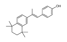 4-[(E)-2-(5,5,8,8-tetramethyl-6,7-dihydronaphthalen-2-yl)prop-1-enyl]phenol结构式