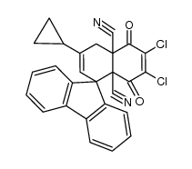 7-(o,o'-biphenylene)-3,4-dichloro-1,6-dicyano-9-cyclopropylbicyclo[4.4.0]deca-3,8-diene-2,4-dione结构式