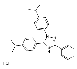 5-phenyl-2,3-bis(4-propan-2-ylphenyl)-1H-tetrazol-1-ium,chloride结构式