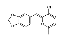 (Z)-2-acetoxy-3-(3,4-methylenedioxyphenyl)acrylic acid结构式