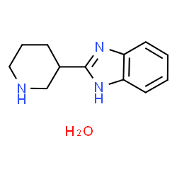 2-piperidin-3-yl-1H-benzimidazole hydrate Structure