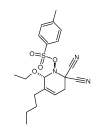 (S)-5-butyl-2,2-dicyano-6-ethoxy-3,6-dihydropyridin-1(2H)-yl 4-methylbenzenesulfonate Structure