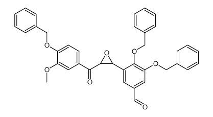 1-(4-benzyloxy-3-methoxyphenyl)-3-(2,3-dibenzyloxy-5-formylphenyl)-2,3-epoxy-1-propanone Structure
