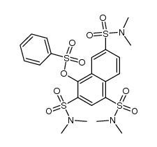 1-benzenesulfonyloxy-2,4,7-tris(N,N-dimethylaminosulfonyl)naphthalene结构式