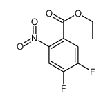 2-硝基-4,5-二氟苯甲酸乙酯结构式