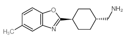 [4-(5-甲基-1,3-苯并恶唑-2-基)环己基]-甲胺结构式