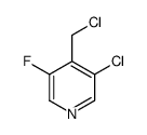 3-chloro-4-(chloromethyl)-5-fluoropyridine结构式