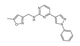 N-[(5-Methyl-1,2-oxazol-3-yl)methyl]-4-(1-phenyl-1H-pyrazol-4-yl) -2-pyrimidinamine结构式