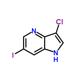 3-Chloro-6-iodo-1H-pyrrolo[3,2-b]pyridine Structure