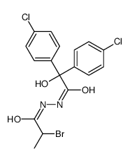 N'-[2,2-bis(4-chlorophenyl)-2-hydroxyacetyl]-2-bromopropanehydrazide Structure
