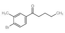 1-(4-溴-3-甲基苯基)-1-戊酮结构式