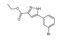 ETHYL 5-(3-BROMOPHENYL)-1H-PYRAZOLE-3-CARBOXYLATE Structure