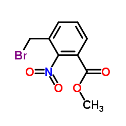 3-(溴甲基)-2-硝基苯甲酸甲酯结构式