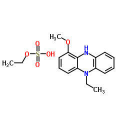 Phenazinium, 5-​ethyl-​1-​methoxy-​, ethyl sulfate Structure