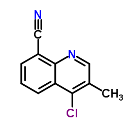 4-氯-3-甲基喹啉-8-甲腈结构式