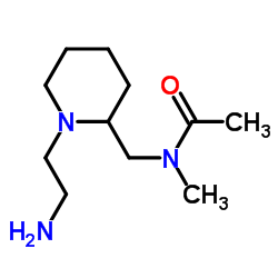 N-{[1-(2-Aminoethyl)-2-piperidinyl]methyl}-N-methylacetamide结构式