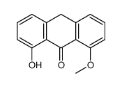 1-hydroxy-8-methoxy-10H-anthracen-9-one结构式