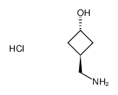 trans-3-(aminomethyl)cyclobutanol hydrochloride Structure