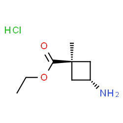 ethyl trans-3-amino-1-methylcyclobutanecarboxylate hydrochloride Structure