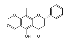 (2S)-6-formyl-8-methyl-7-O-methylpinocembrin Structure