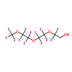 1H,1H-全氟-3,6,9-三氧杂环丁烷-1-醇结构式