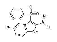 6-氯-1-(苯基磺酰基)-1H-吲哚-3-羧酰胺结构式