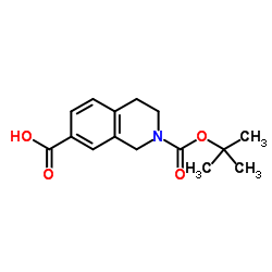 2-(tert-Butoxycarbonyl)-1,2,3,4-tetrahydroisoquinoline-7-carboxylic acid Structure