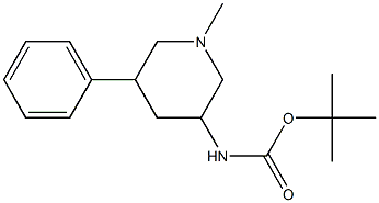 tert-butyl (1-methyl-5-phenylpiperidin-3-yl)carbamate Structure