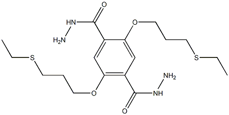 2,5 -双(3 -(乙硫基)丙氧基)对苯二甲酰肼结构式