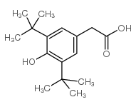 3,5-二叔丁基-4-羟基苯乙酸结构式