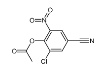 3-Chlor-5-nitro-4-acetoxybenzonitril Structure